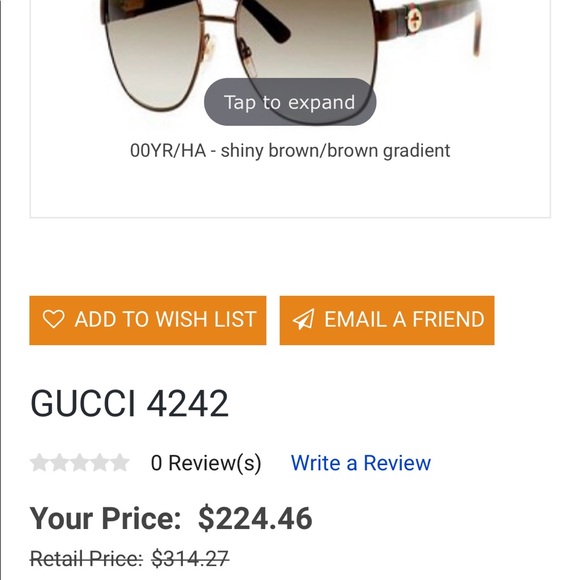 Authentic Gucci sunglasses main image 4
